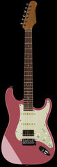 Suhr Select Classic S HSS Guitar, Roasted Neck, Burgundy Mist, Aged Green