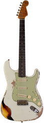 Fender Custom Shop 1960 Stratocaster, Heavy Relic, Aged Olympic White over 3-Tone Sunburst