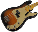 Nash PB-57 Bass Guitar, 2-Tone Sunburst, Gold Anodized Pickguard
