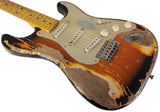 Nash S-57 Guitar, 2-Tone Burst, Extra Heavy Aging, Boat Neck, Gold Anodized Pickguard