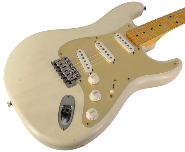 Nash S57 Guitar, Mary Kaye White, Gold PG, Light Aging | Humbucker