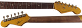 Nash S-63 Guitar, HSS, Ocean Turquoise over 3 Tone Sunburst, Heavy Relic