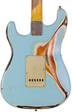 Nash S-63 Guitar, Sonic Blue over 3 Tone Sunburst