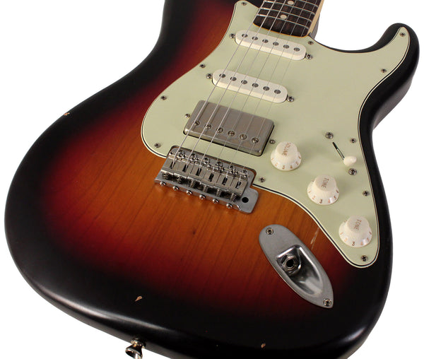 Nash S63 Guitar, 3 Tone Sunburst, HSS, Light Aging | Humbucker Music