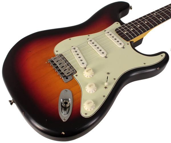 ギター Nash Guitars S-63 3Tone burst Hard Tail Nash S63 Guitar, 3-Tone Sunburst, Light Aging | Humbucker Music