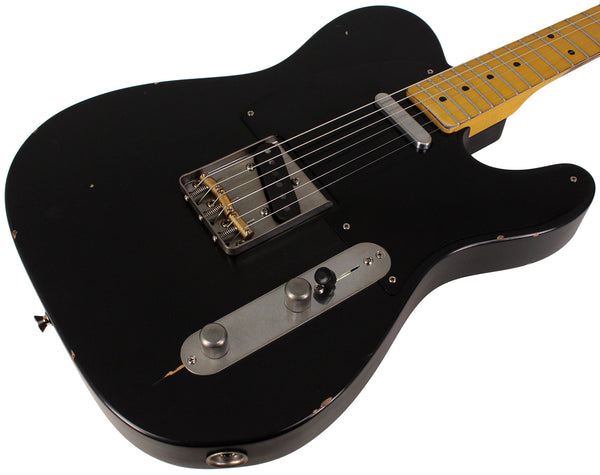 Nash T52 Guitar, Black, Light Aging | Humbucker Music