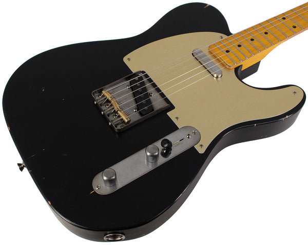 Nash T57 Guitar, Black, Light Aging | Humbucker Music