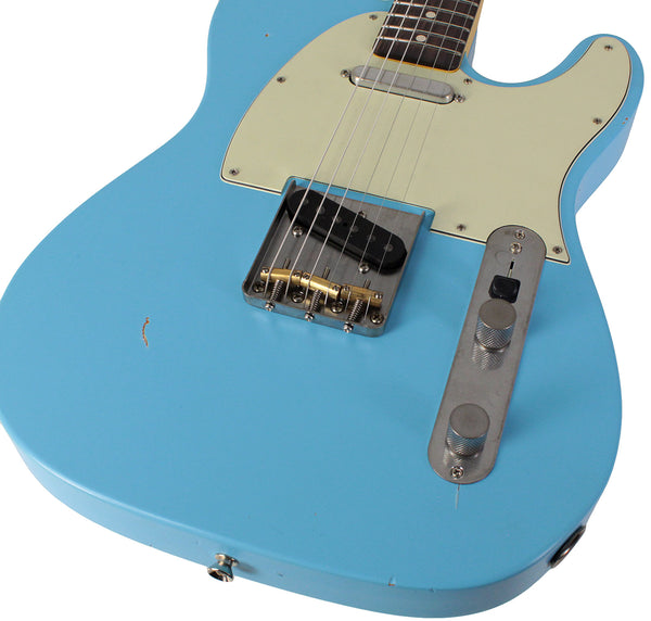 Nash T63 Guitar, Daphne Blue, Light Aging | Humbucker Music