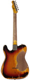 Nash T-63 Guitar, 3-Tone Sunburst, Extra Heavy Aging