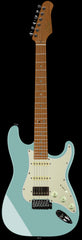 Suhr Select Classic S HSS Guitar, Roasted Neck, Maple, Sonic Blue, Aged Green