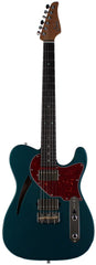 Suhr Select Alt T Cat's Eye Guitar, Ocean Turquoise Metallic, Tortoise Shell