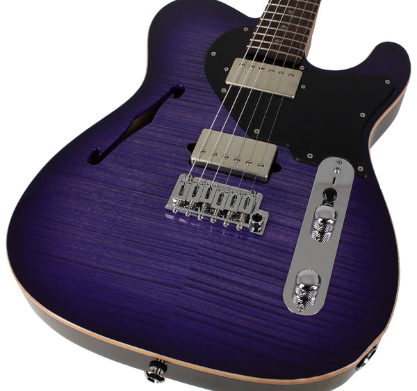 Suhr Select Alt T Guitar, Trans Purple Burst | Humbucker Music