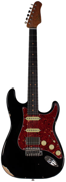 Suhr Select Classic S Antique HSS Guitar, Roasted Neck, Black
