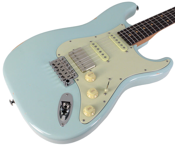 Suhr Select Classic S Antique HSS Guitar, Roasted Neck, Sonic Blue