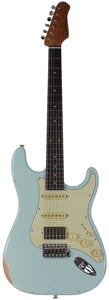 Suhr Select Classic S Antique HSS Guitar, Roasted Neck, Sonic Blue