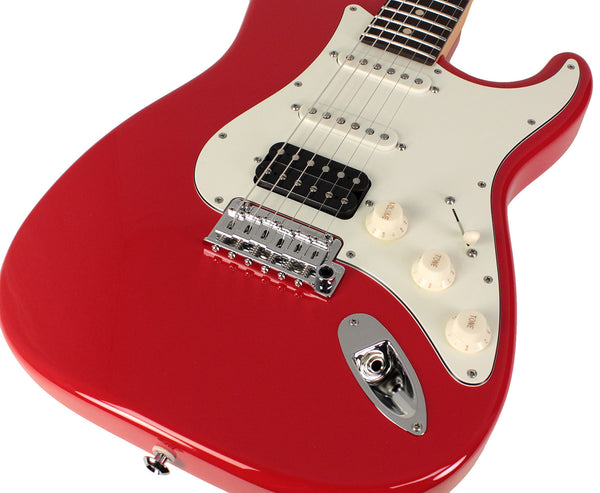 Suhr Classic S HSS Guitar, Porsche Red, Rosewood | Humbucker Music