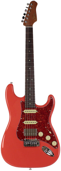 Suhr Select Classic S HSS Guitar, Roasted Neck, Fiesta Red