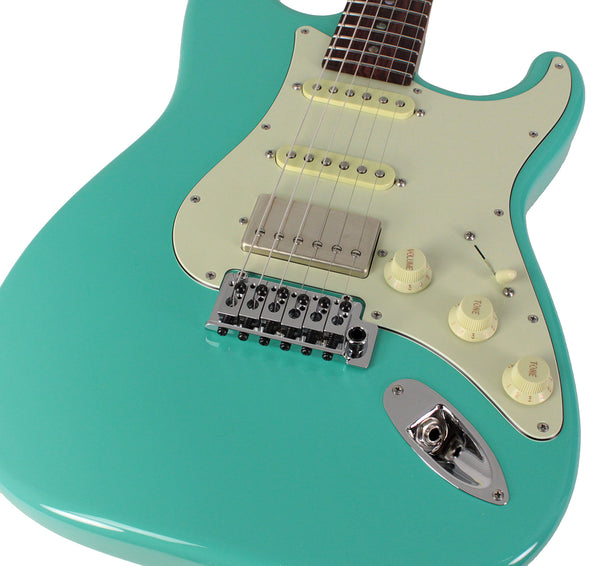 Suhr Select Classic S HSS Guitar, Roasted Neck, Seafoam Green