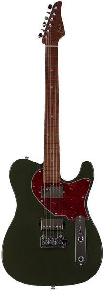 Suhr Select Classic T HH Guitar, Roasted Flamed Neck, Dark Forest