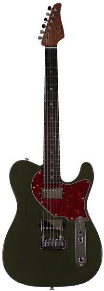 Suhr Select Classic T HH Guitar, Roasted Flamed Neck, Dark Forest