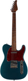 Suhr Select Classic T Roasted, Flamed, Swamp Ash, Ocean Turquoise Metallic, Maple