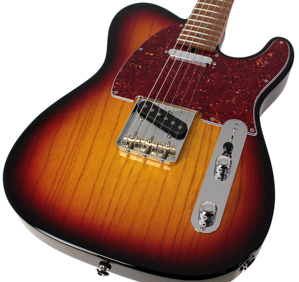 Suhr Select Classic T Roasted, Flamed, Swamp Ash, 3-Tone Burst