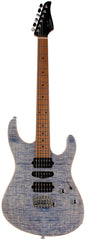 Suhr Modern Plus Guitar, Trans Blue Denim Slate, Roasted Maple, HSH