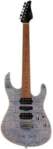 Suhr Modern Plus Guitar, Trans Blue Denim Slate, Roasted Maple, HSH