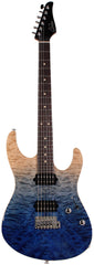 Suhr Modern Set Neck Limited Guitar, Premium Quilt Maple, Blue Fade