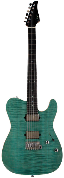 Suhr Select Modern T Mahogany Guitar, Bahama Blue | Humbucker Music