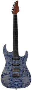 Suhr Select Standard Mahogany Guitar, Quilted Trans Blue Denim Slate