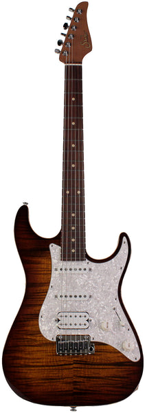 ギター Suhr Standard Plus Roasted Maple Suhr Standard Plus Guitar, Trans Blue Denim Slate, Roasted
