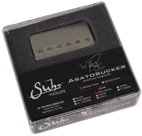 Suhr Asatobucker Pickup, Bridge, Raw Nickel, 53mm | Humbucker Music