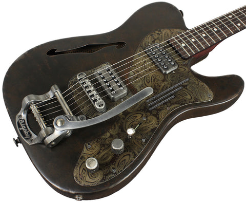 Trussart Deluxe Steelcaster Guitar - Rust-O-Cream Paisley