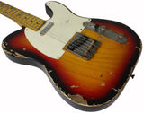 Nash T-57 Guitar, 3 Tone Sunburst, Heavy Relic