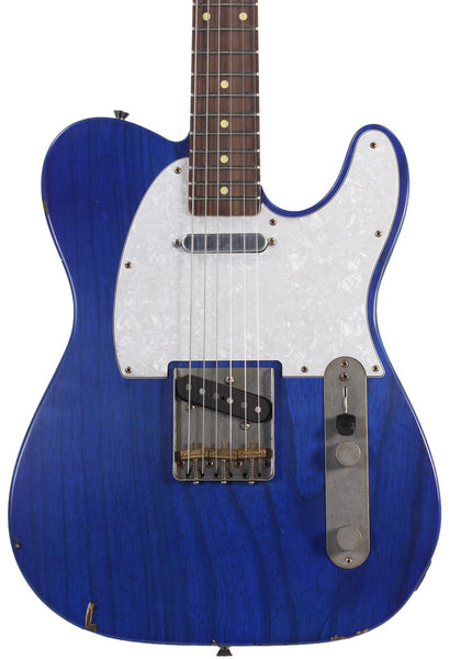 Nash T63 Guitar, Trans Blue Azure, One Piece Ash | Humbucker Music