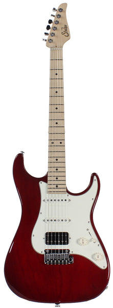 Suhr Throwback Standard Pro Guitar, Trans Red, Maple | Humbucker Music