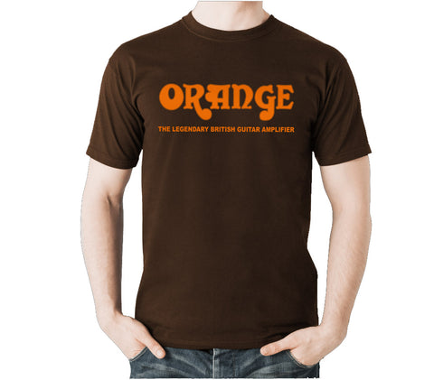Orange Amplifiers T-Shirt, Brown, Small