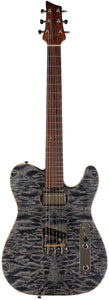 American Exotic Guitars TX-HS, Quilt Maple, Walnut, Faded Slate Blue