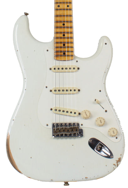 セール中！Relic OlympicWhite Stratocaster Fender Custom Shop 58 Relic Strat Guitar, Super Faded Olympic