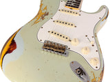 Fender Custom Shop Limited 1967 Stratocaster, Heavy Relic, Aged Sonic Blue Over 3-Color Sunburst