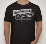 Humbucker Music Vintage Retro Guitar Store T-Shirt, Black