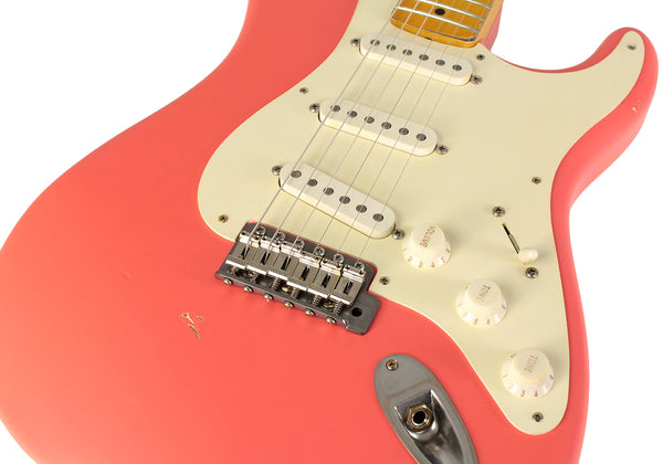 Nash S-57 Guitar, Fiesta Red, Light Aging | Humbucker Music