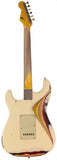 Nash S-63 Guitar, Aged Olympic White over 3 Tone Sunburst