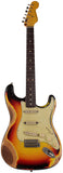 Nash S-63 Guitar, 3-Tone Sunburst, Extra Heavy Aging