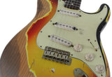 Nash S-63 Guitar, 3-Tone Sunburst, Extra Heavy Aging