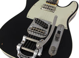 Nash TC-63 Guitar, Double Bound, Bigsby, Lollartron, Black, Light Aging