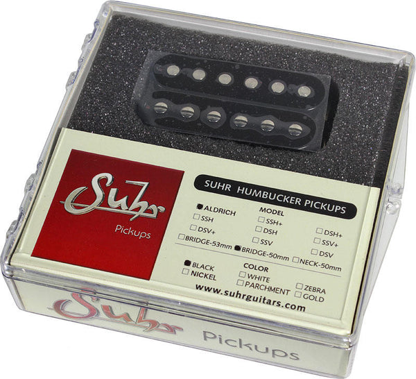 Suhr Aldrich Bridge Pickup, Black, 50mm | Humbucker Music