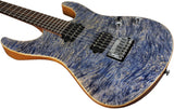 . Suhr Modern Waterfall Burl Maple HH Guitar - Trans Blue