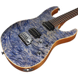 . Suhr Modern Waterfall Burl Maple HH Guitar - Trans Blue